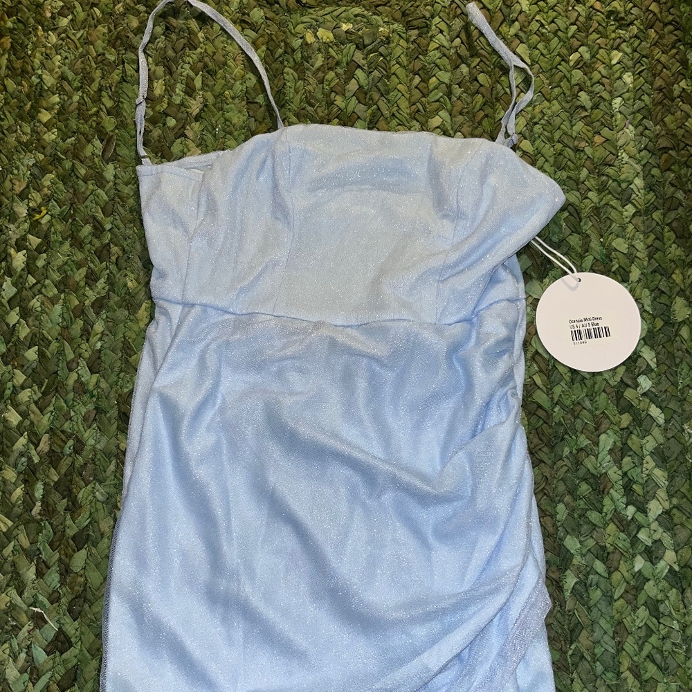 NEW shiny blue princess Polly dress